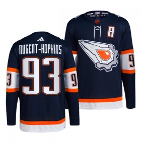 Edmonton Oilers tröja Ryan Nugent-Hopkins 93 Adidas 2022-23 Navy Reverse Retro 2.0 Authentic - NHL Tröjor Herr